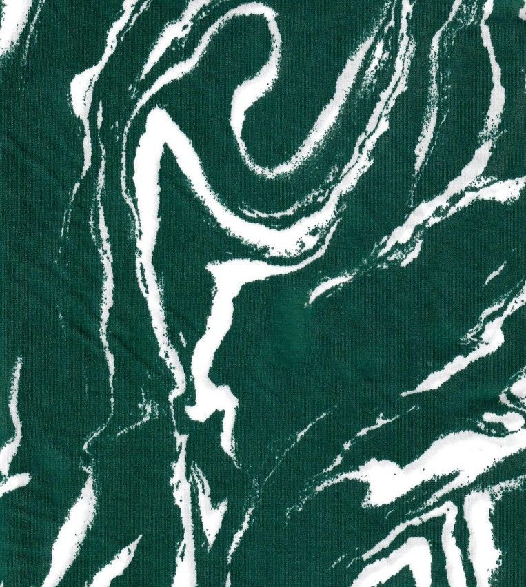 KNT1389-MS10016 / PINE GREEN / 96%POLY 4%SPAN DTY ABSTRACT MARBLE PRINT