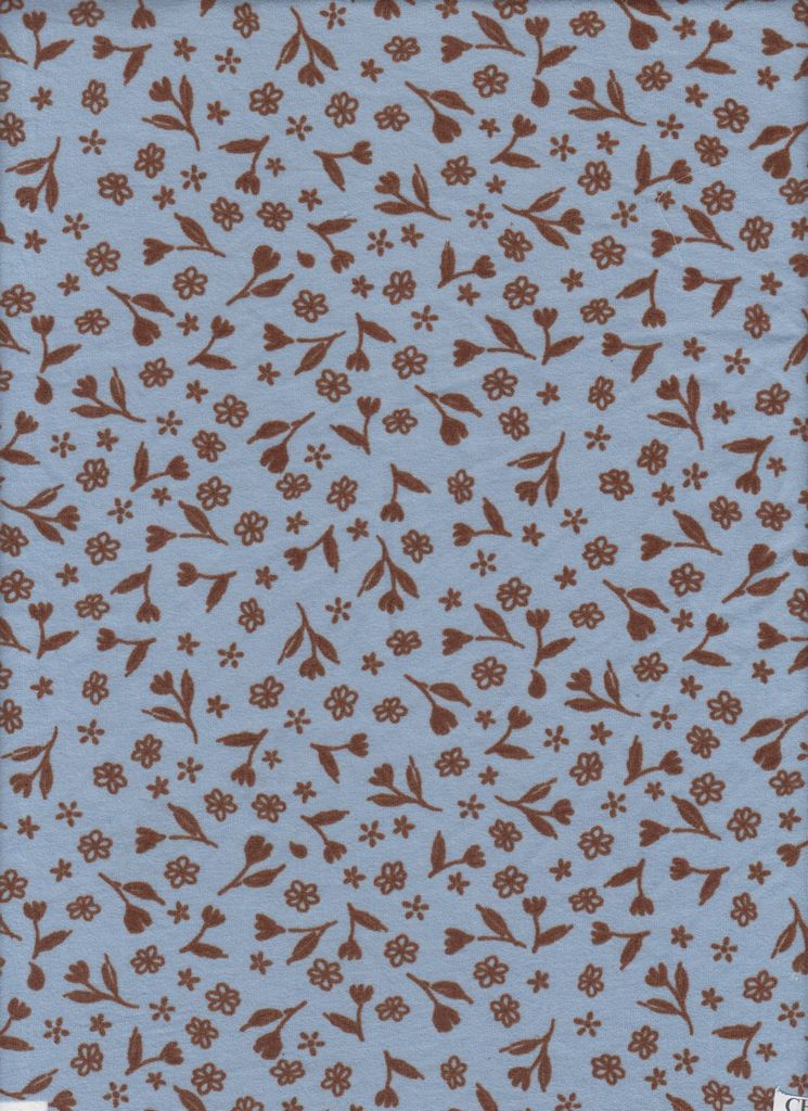 KNT2100-MS01222 / CHAMBRAY / 96%POLY 4%SPAN DTY BRUSHED DITSY PRINT