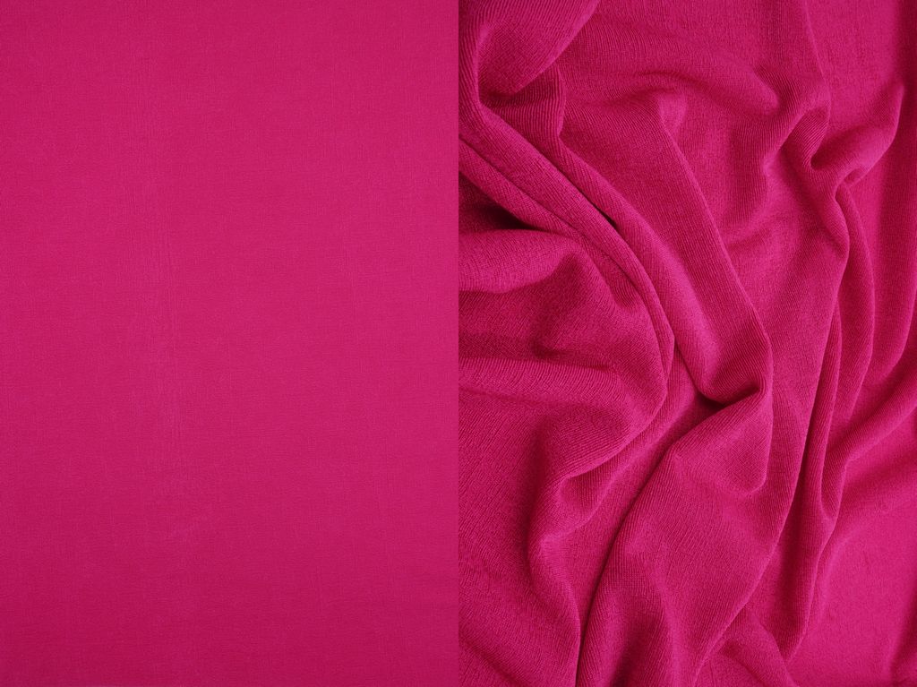 KNT3963 / FUCHSIA / 91%POLY 9%SPAN SLINKY RIB 1X1 SOLID