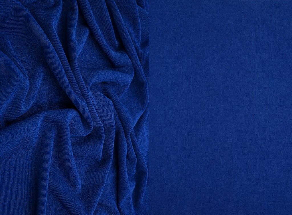 KNT3963 / ROYAL BRIGHT / 91%POLY 9%SPAN SLINKY RIB 1X1 SOLID