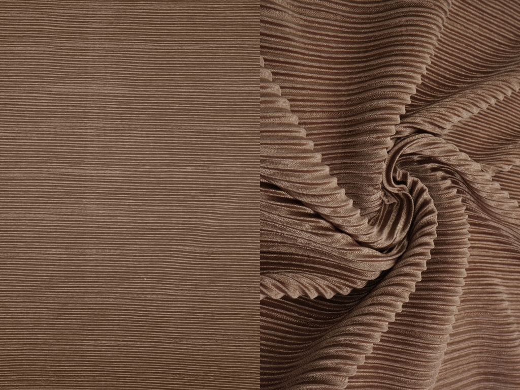 KNT3696 / COCO / 100%POLY BODRE FABRIC/INTERLOCK PLEATED