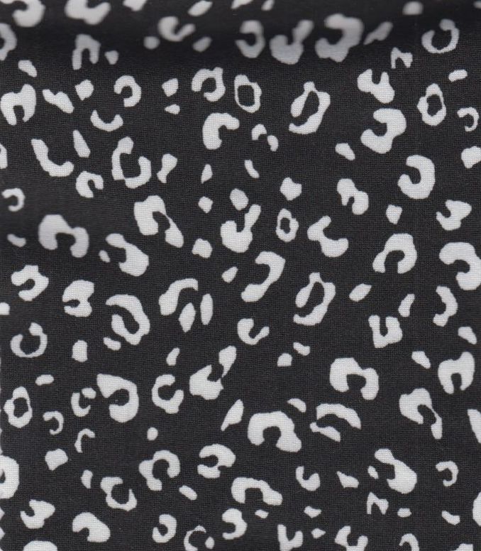 KNT2100-MS11199 / BLACK / 96%POLY 4%SPAN DTY BRUSH ANIMAL PRINT