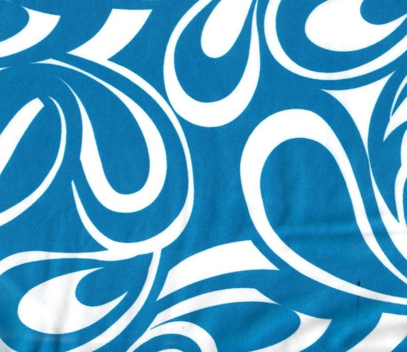KNT1389-Q11210 / AQUA / 96%POLY 4%SPAN DTY GEO PRINT