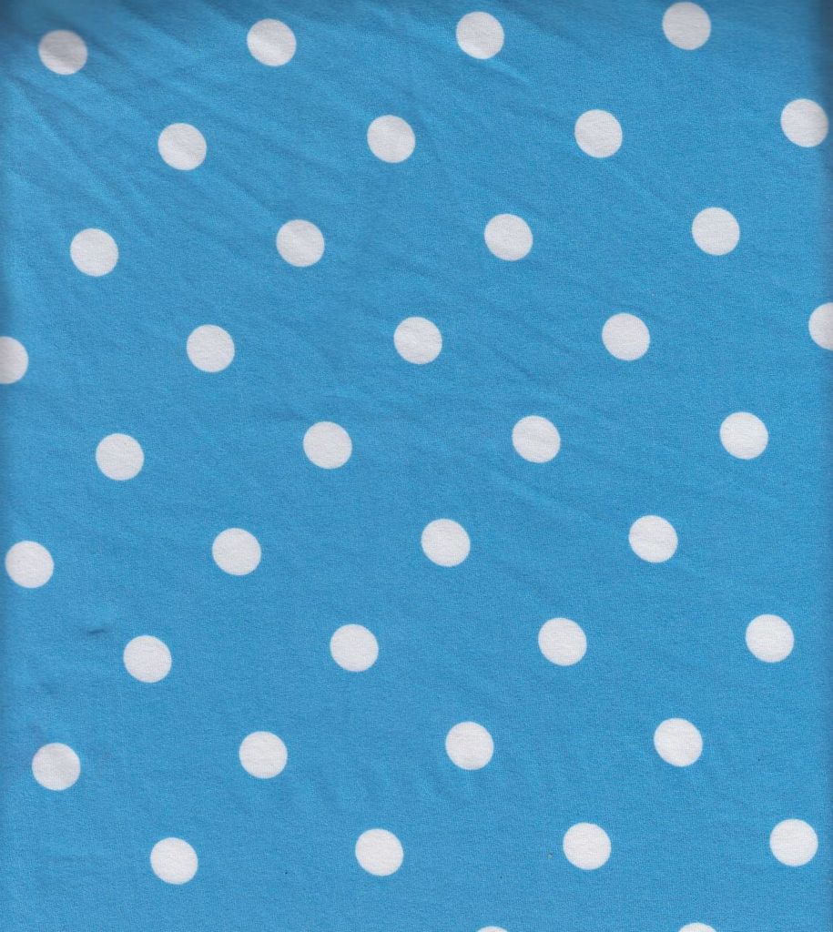 KNT2100-SE90548 / AQUA / 96%POLY 4%SPAN DTY BRUSHED POLKA DOT PRINT
