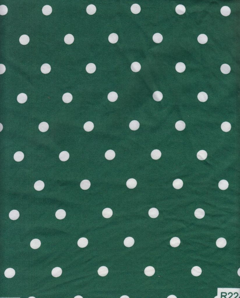 KNT2100-DU298B / GREEN PINE / 96%POLY 4%SPAN DTY BRUSHED POLKA DOTS PRINT