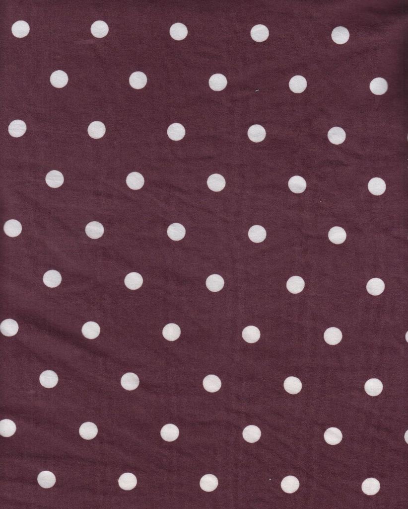 KNT2100-DU298B / MULBERRY / 96%POLY 4%SPAN DTY BRUSHED POLKA DOTS PRINT