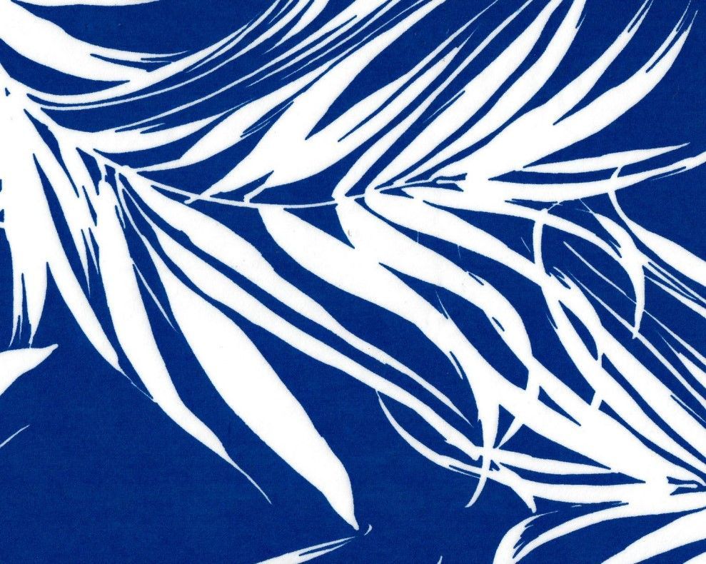 KNT1389-Q10715 / ROYAL / 96%POLY 4%SPAN DTY TROPICAL PRINT