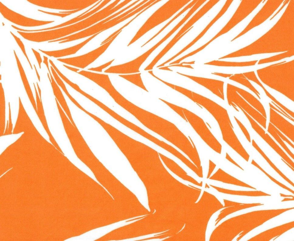 KNT1389-Q10715 / ORANGE / 96%POLY 4%SPAN DTY TROPICAL PRINT