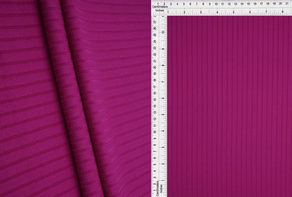 KNT4135 / MAGENTA / 87%POLY 13%SPAN 8X3 YUMMY RIB SOLID