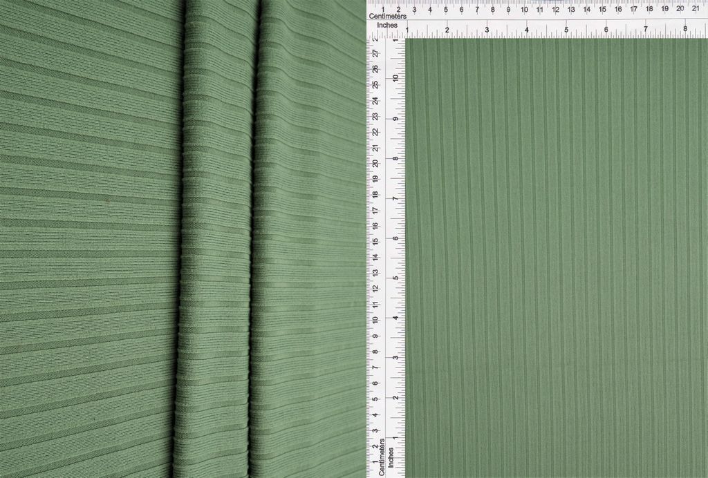 KNT4135 / SAGE DUSTY / 87%POLY 13%SPAN 8X3 YUMMY RIB SOLID