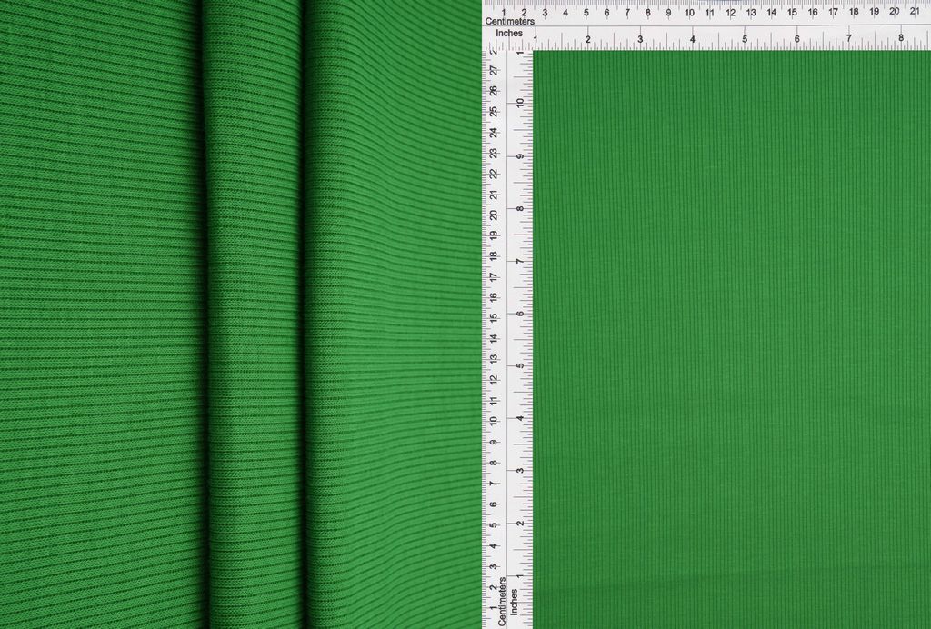 KNT3895 / GREEN KELLY / 96%POLY 4%SPAN RIB 2X1 SOLID