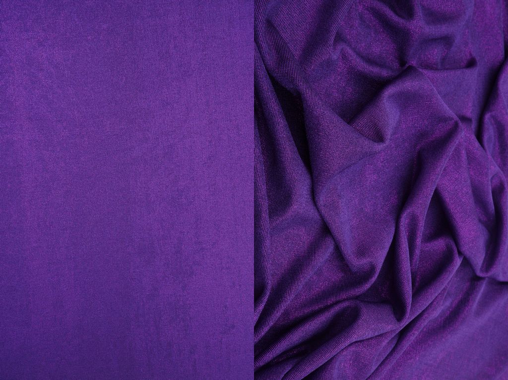 KNT3963-FOIL / VIOLET / 91%POLY 9%SPAN SLINKY 1X1 RIB W/FOIL