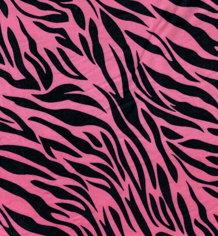 KNT2100-SE10129 / FUCHSIA / 96%POLY 4%SPAN ZEBRA ANIMAL DTY BRUSHED PRINT
