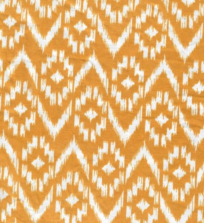 KNT2100-MS11196 / MUSTARD / 96%POLY 4%SPAN DTY BRUSH TRIBAL PRINT