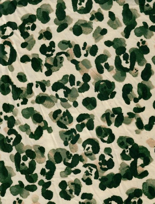 KNT2100-MS10425 / SAND/OLIVE / 98%POLY 4%SPAN DTY BRUSHED LEOPARD PRINT