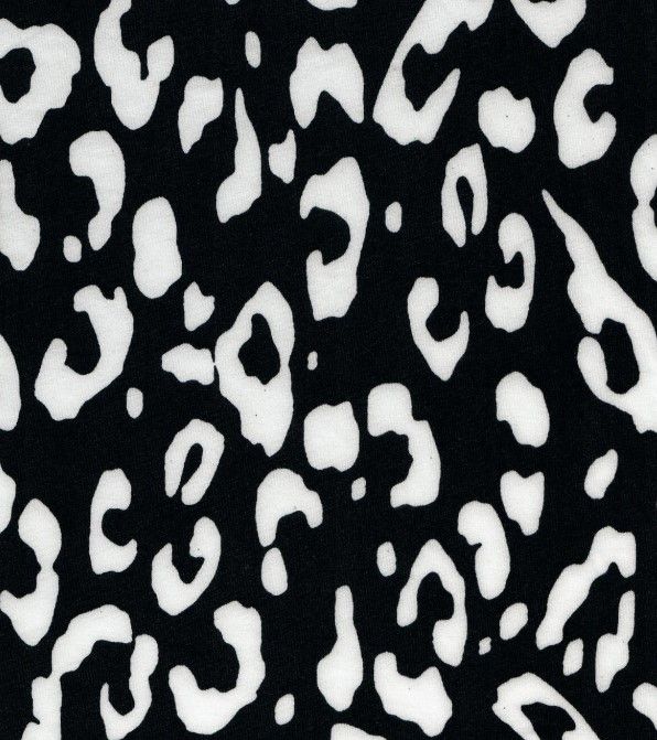 KNT2100-MS11073 / BLACK / 96%POLY 4%SPAN DTY BRUSHED LEOPARD PRINT