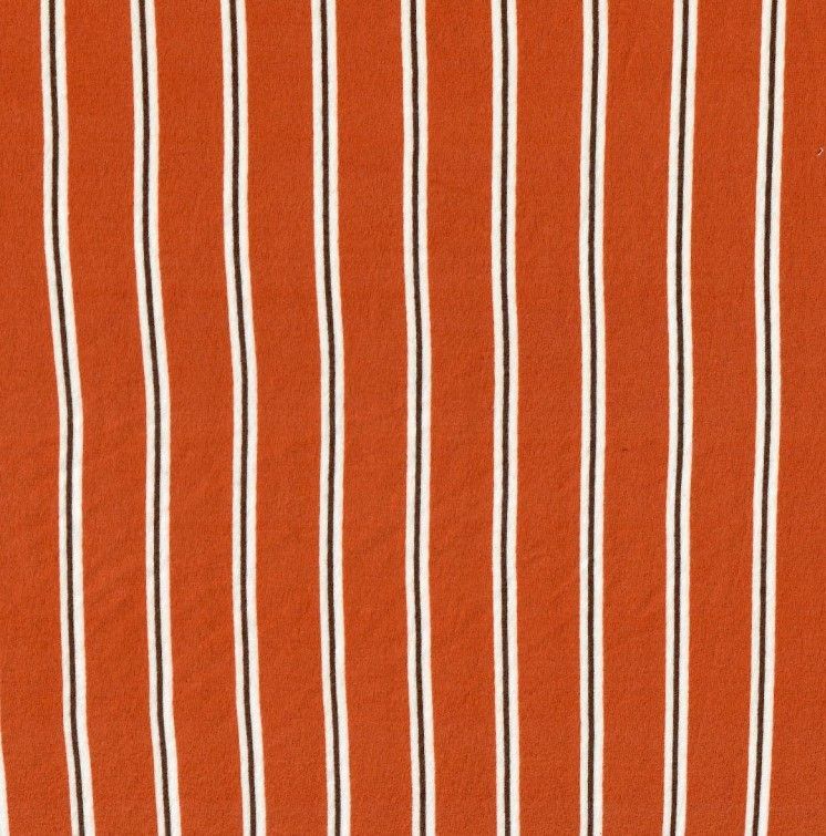 KNT2100-DU1276 / ORANGE BURNT / 96%POLY 4%SPAN DTY BRUSHED VERTICAL STRIPE PRINT