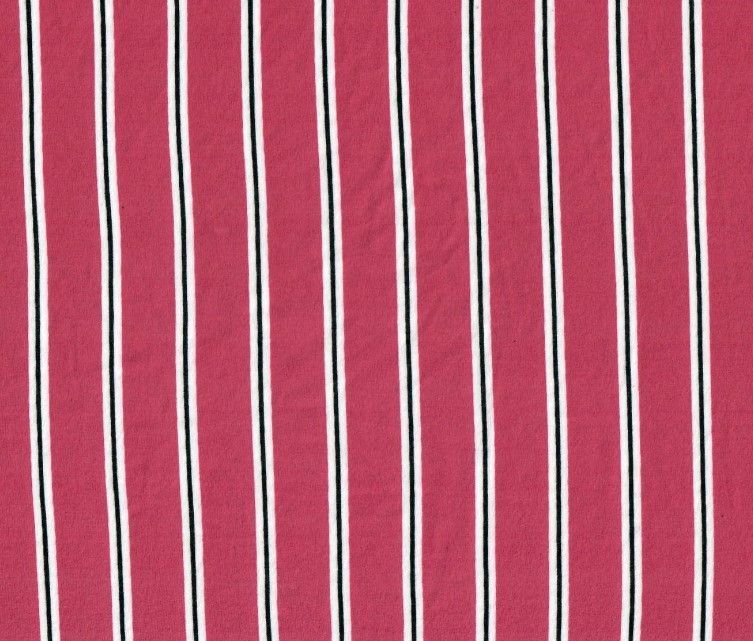KNT2100-DU1276 / MAGENTA / 96%POLY 4%SPAN DTY BRUSHED VERTICAL STRIPE PRINT