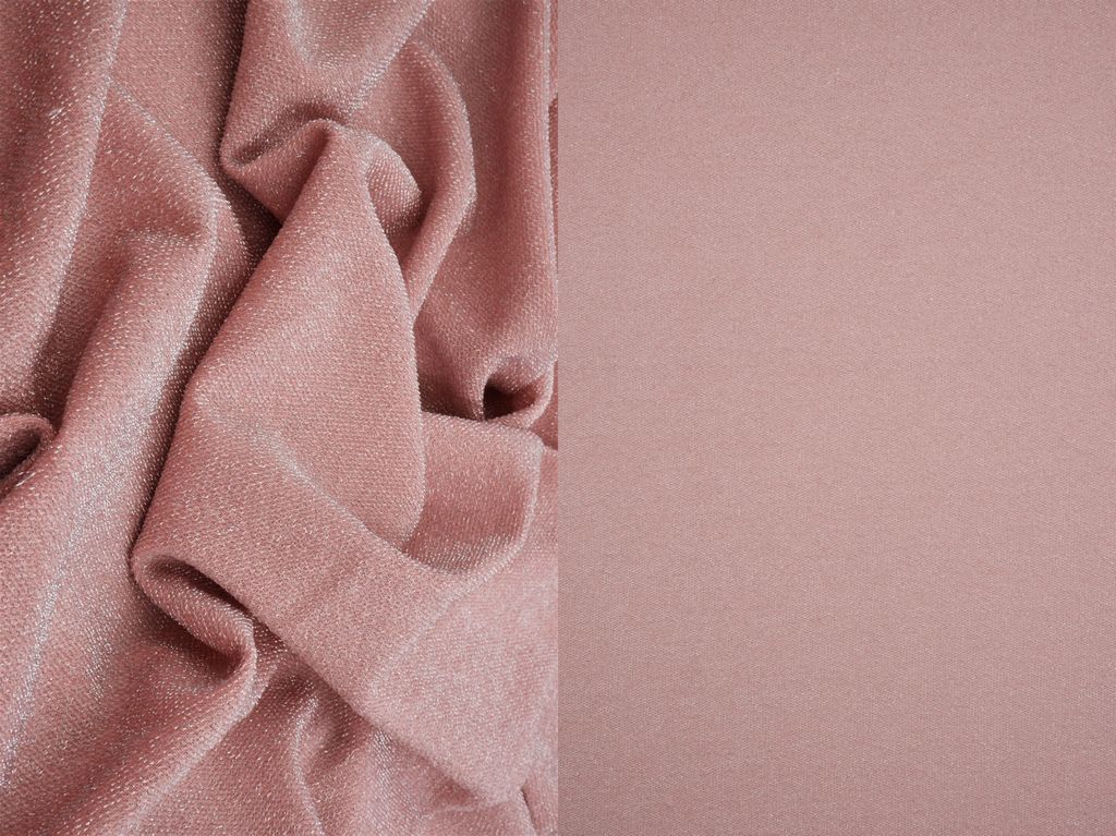 KNT4112 / BLOSSOM/SILVER / 81%POLY 14%LUREX 5%SPAN P/SP JERSEY W/ LUREX