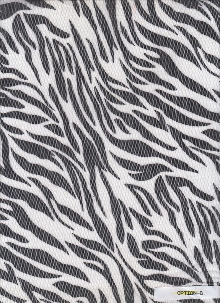 MESH-SE10129 / BLACK/IVORY / 90%POLY 10%SPAN MESH ZEBRA/ANIMAL PRINT