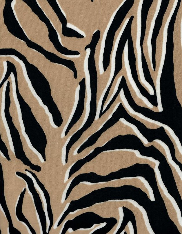 KNT2100-MS11136 / SAND / 96%POLY 4%SPAN BRUSHED DTY ZEBRA PRINT