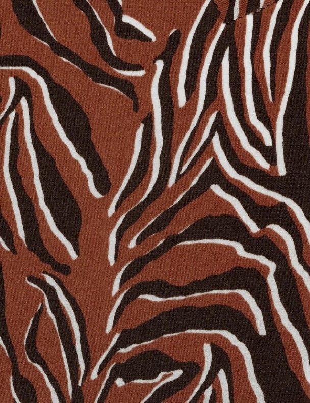 KNT2100-MS11136 / RUST / 96%POLY 4%SPAN BRUSHED DTY ZEBRA PRINT