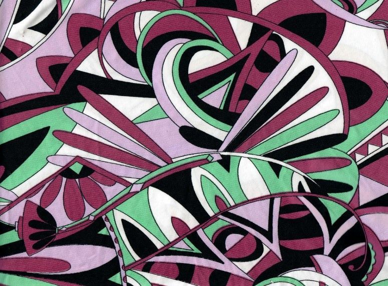 KNT1389-MS11052 / PLUM/MINT / 96%POLY 4%SPANDEX DTY PUCCI PRINT