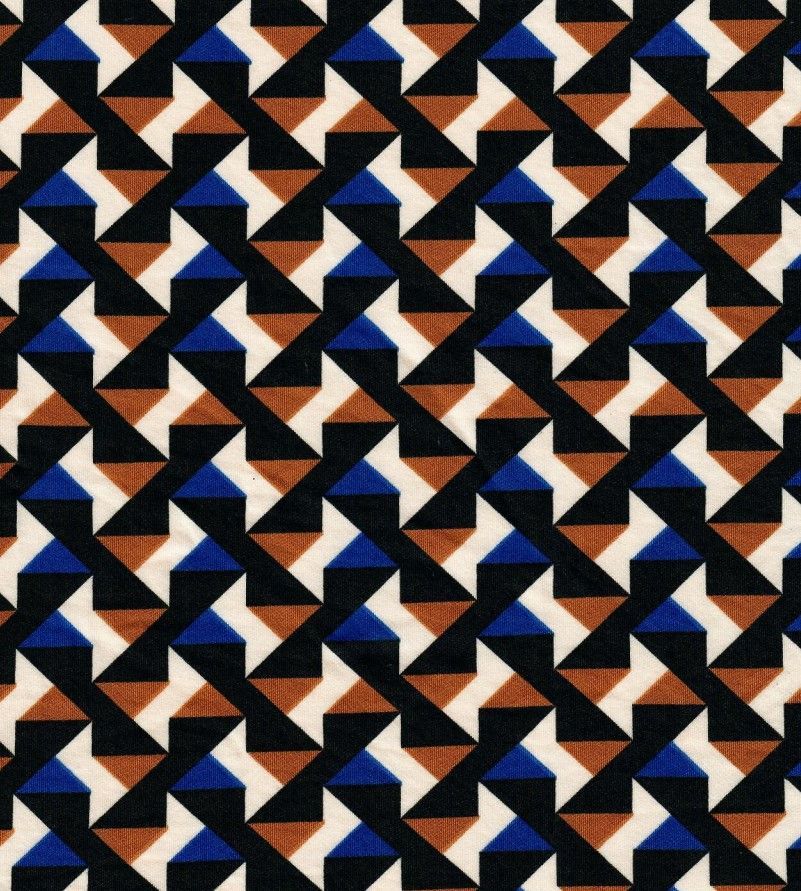 KNT1389-MS10182 / RUST/ROYAL / 96%POLY 4%SPANDEX DTY GEO PRINT