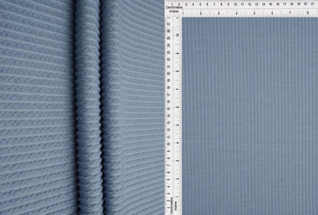 KNT4204 / CHAMBRAY / 77%POLY 18%RAY 5%SPAN DOUBLE KNIT COZY