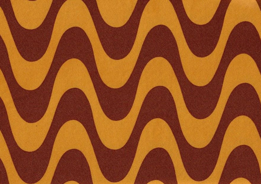 KNT1389-Q20310 / MUSTARD/RUST / 96%POLY 4%SPAN DTY GEO PRINT