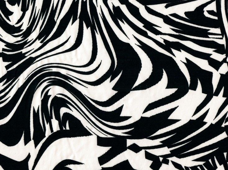 KNT1389-MS11208 / BLACK/IVORY / 96%POLY 4%SPAN DTY ABSTRACT PRINT