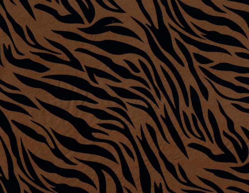 KNT2100-SE90106 / BROWN/BLACK / 96%POLY 4%SPAN DTY BRUSHED ZEBRA PRINT