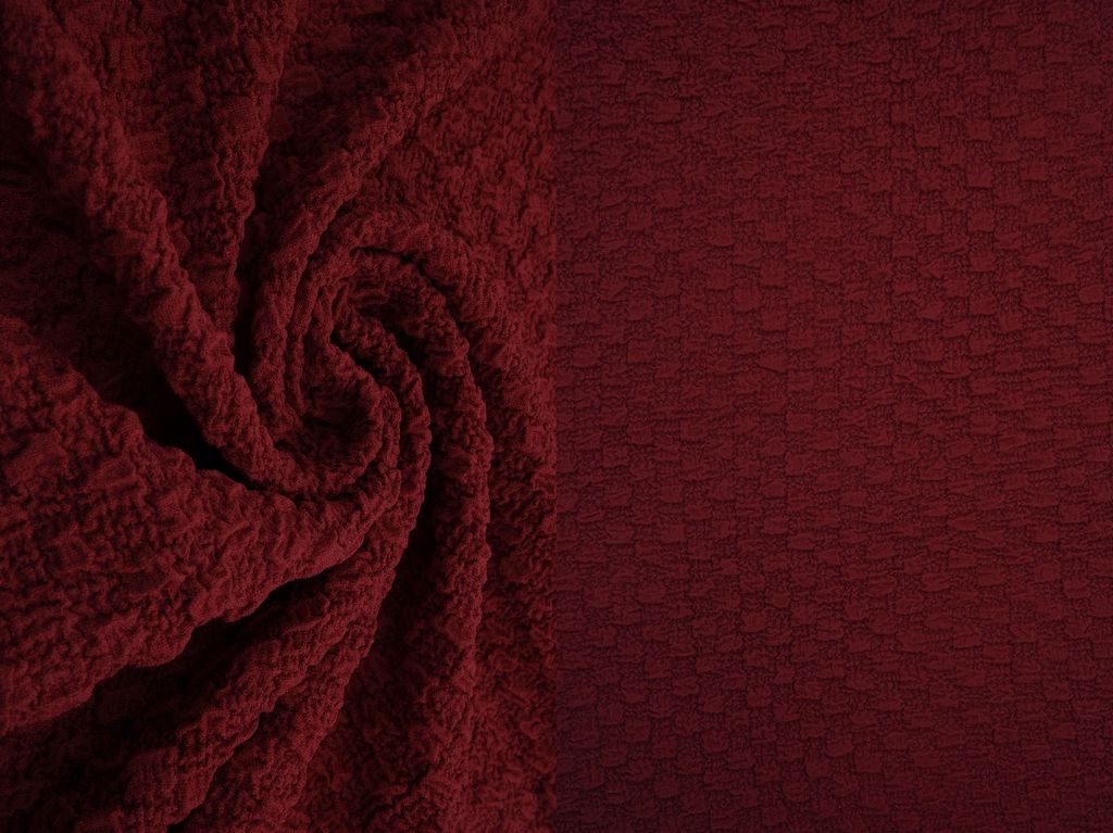 JACQ-4477 / RED SPICE / 95%POLY 5%SPAN CAULIFLOWER JACQUARD
