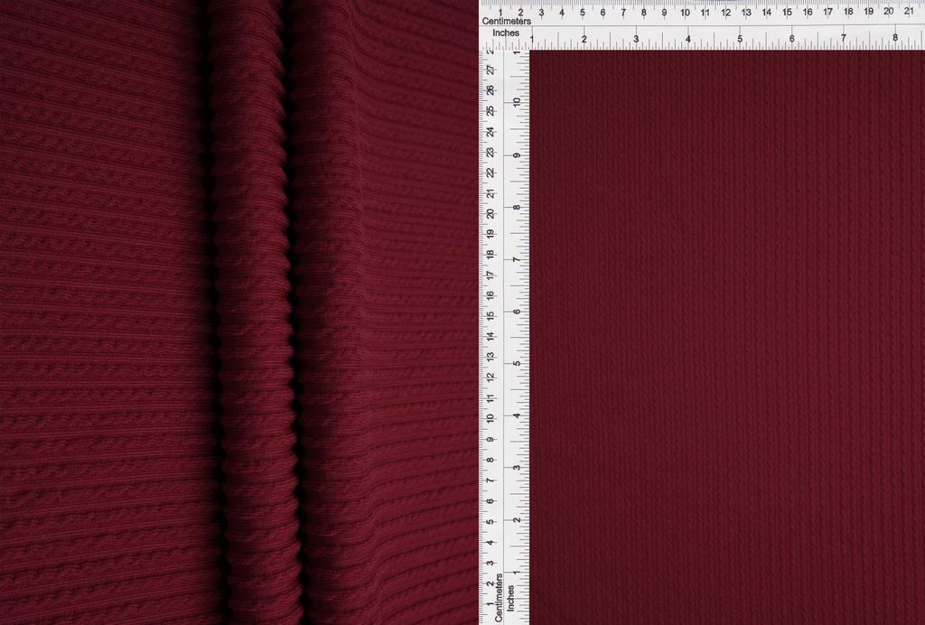 KNT4204 / RED SPICE / 77%POLY 18%RAY 5%SPAN DOUBLE KNIT COZY