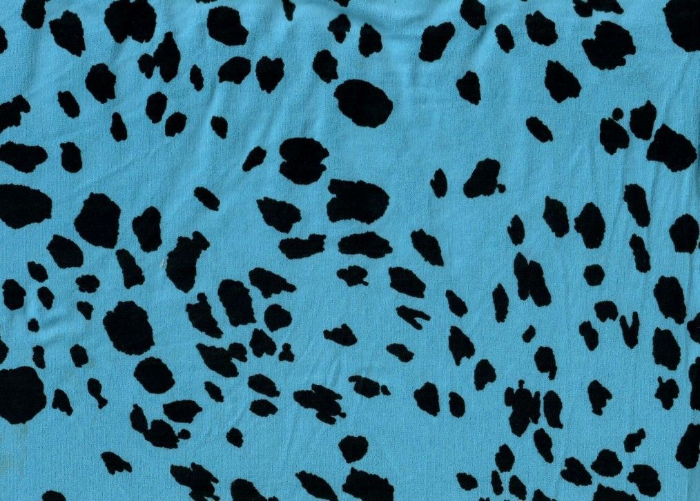 KNT2100-MS11241 / AQUA BLUE / 96%POLY 4%SPAN BRUSHED DTY ANIMAL PRINT