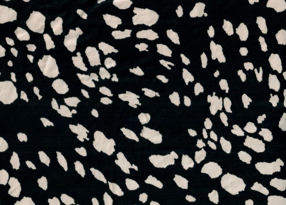 KNT2100-MS11241 / BLACK / 96%POLY 4%SPAN BRUSHED DTY ANIMAL PRINT