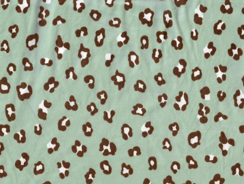 KNT2100-MS11240 / SAGE / 96%POLY 4%SPAN BRUSHED DTY ANIMAL PRINT