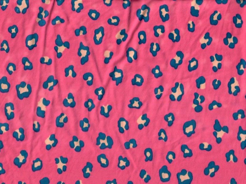 KNT2100-MS11240 / FUCHSIA / 96%POLY 4%SPAN BRUSHED DTY ANIMAL PRINT