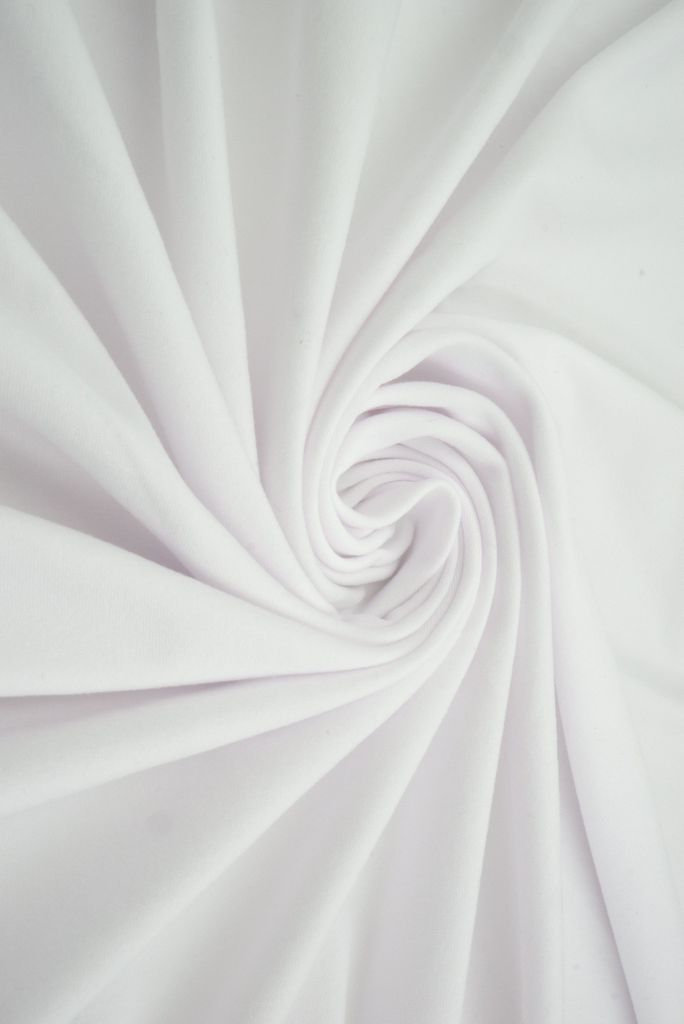 KNT2100 / WHITE-225 / 92%POLY 8%SPAN DTY BRUSHED SOLID