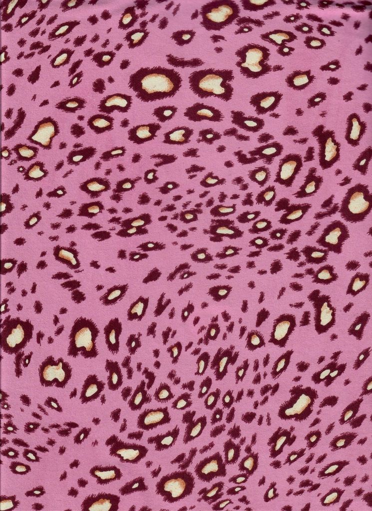 KNT2100-MS11242 / PINK / 96%POLY 4%SPAN BRUSHED DTY ANIMAL PRINT