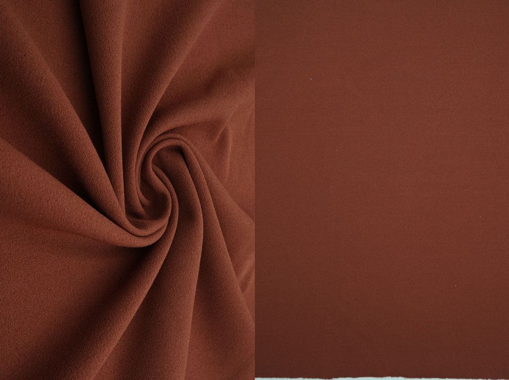 TECH-3311 / BRICK / 94%POLY 6%SPAN TECHNO CREPE SOLID