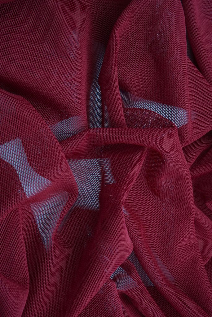 MESH-2000 / BURGUNDY DARK-R / 90%POLY 10%SPAN POLY SPAN MESH SOLID