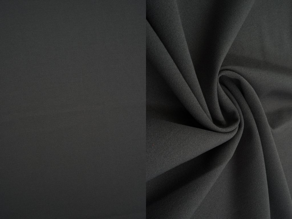 TECH-3311 / CHARCOAL / 94%POLY 6%SPAN TECHNO CREPE SOLID