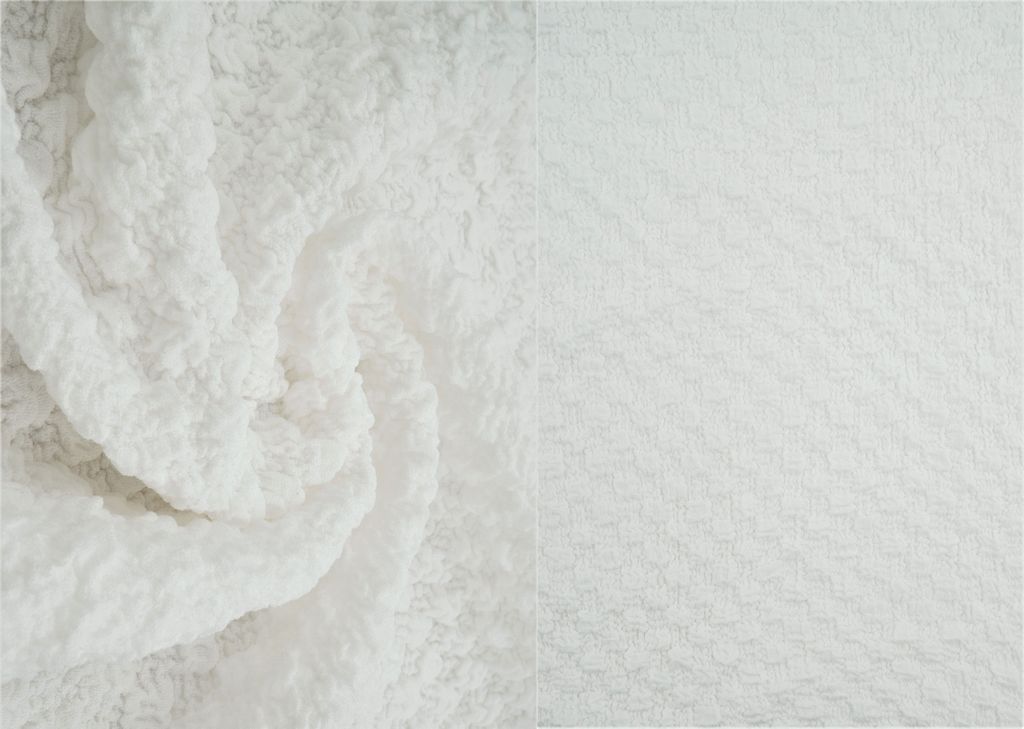 JACQ-4477 / IVORY / 95%POLY 5%SPAN CAULIFLOWER JACQUARD