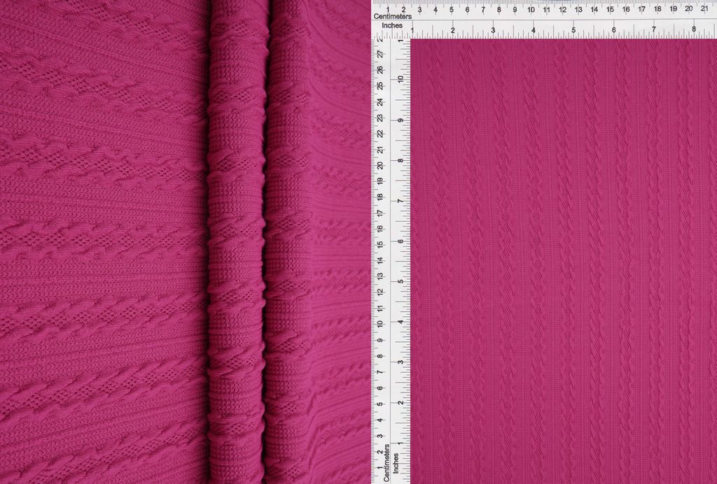JACQ-4476 / MAGENTA / 97%POLY 3%SPAN BRAID JACQUARD