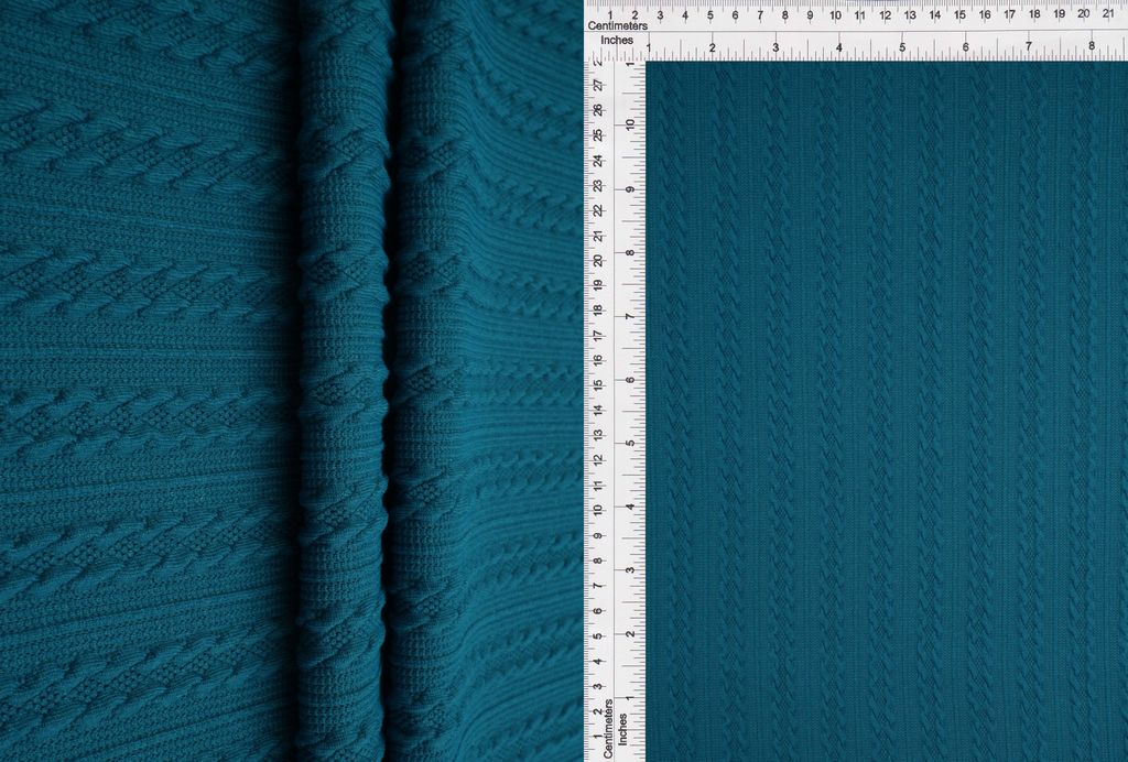 JACQ-4476 / TEAL BLUE / 97%POLY 3%SPAN BRAID JACQUARD