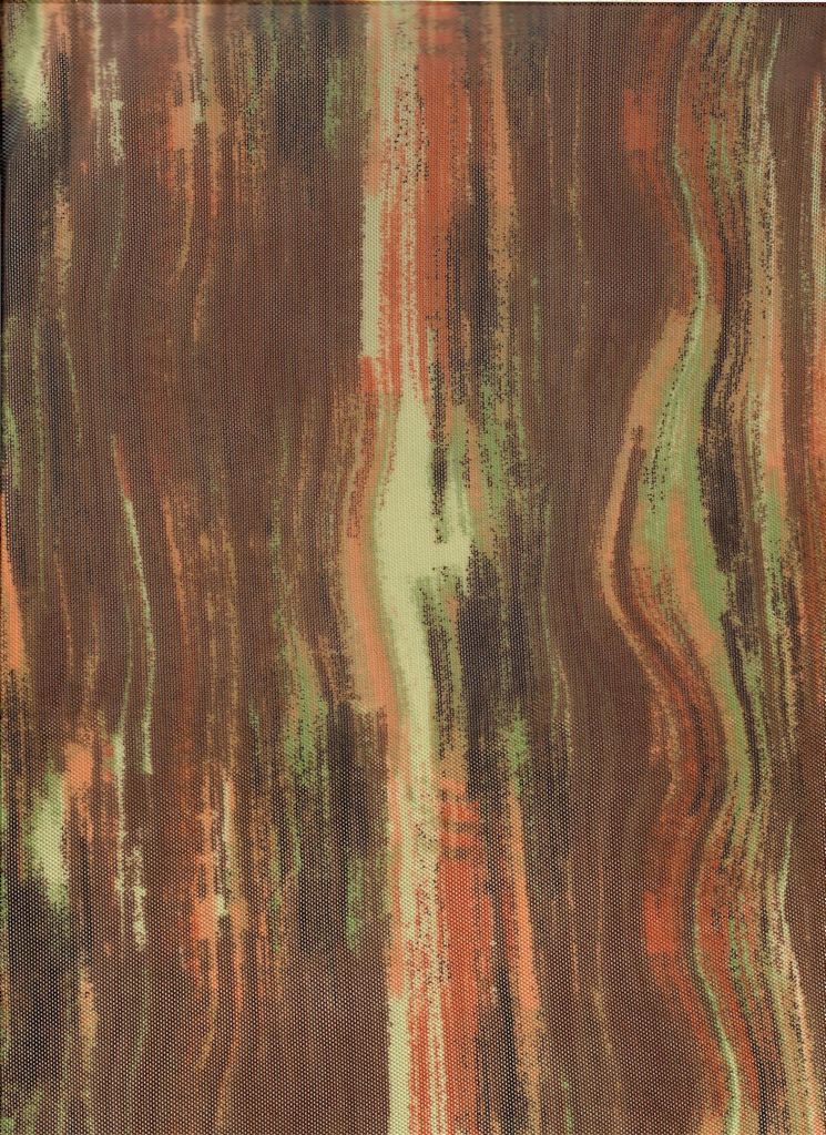 MESH-MS11252 / BROWN / 90%POLY 10%SPAN MESH ABSTRACT PRINT
