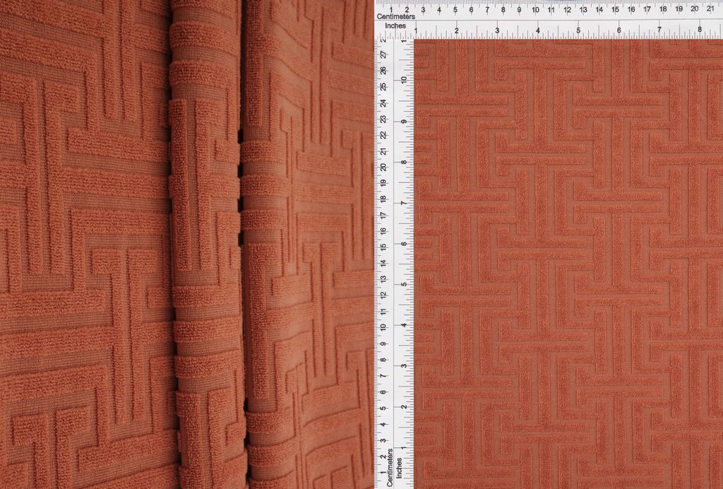 JACQ-4475 / RUST / 95%POLY 5%SPAN GEO TOWEL JACQUARD