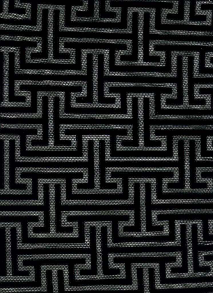 MESH-Q10703 / BLACK / 90%POLY 10%SPAN MESH GEO FLOCKING