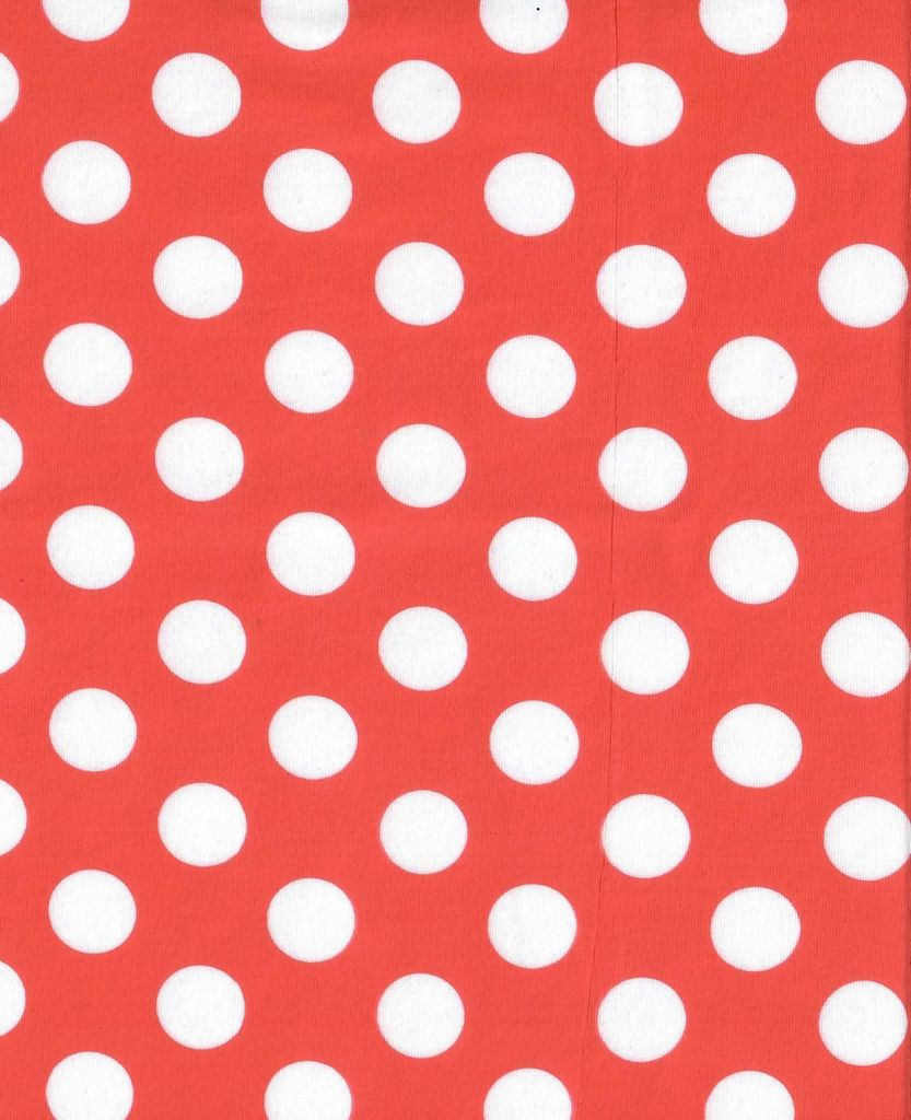 KNT3971-DU210D / RED / 95%POLY 5%SPAN TECHNO CREPE DIGITAL POLKA DOT PRINT